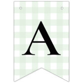 Mint Green Gingham Birthday Bunting Flag Banner (Dritte Fahne)