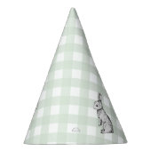 MInt Green Gingham Bunny Rabbit Partyhütchen (Rechts)