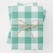 Mint Green Gingham Karo Kariert Geschenkpapier Set (Beispiel)