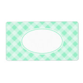 Mint Green Gingham Labels (Vorne)