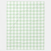 Mint Green Gingham Pattern Fleecedecke (Vorderseite)