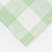 Mint Green Gingham Pattern Fleecedecke (Ecke)
