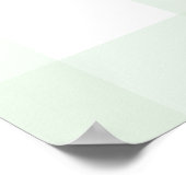 Mint Green Gingham Welcome Sign Poster (Ecke)