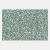 Mint Green Glam Gold Sparkle Glitzer Geschenkpapier Set (Vorderseite 3)