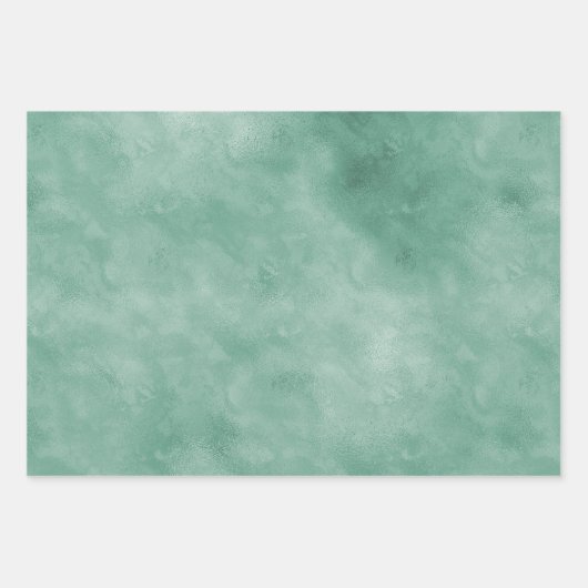Mint Green Glam Gold Sparkle Glitzer Geschenkpapier Set (Vorderseite 2)