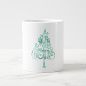 Mint Green Glam Weihnachten Jumbo-Tasse (Vorderseite)