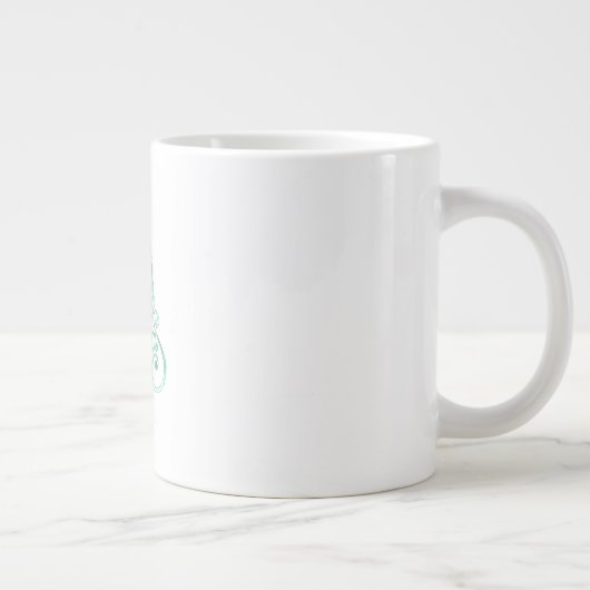 Mint Green Glam Weihnachten Jumbo-Tasse (Rechts)