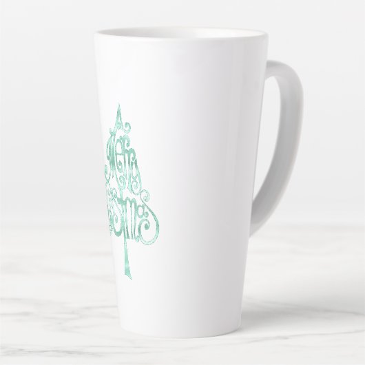 Mint Green Glam Weihnachten Milchtasse (Rechte Ecke)