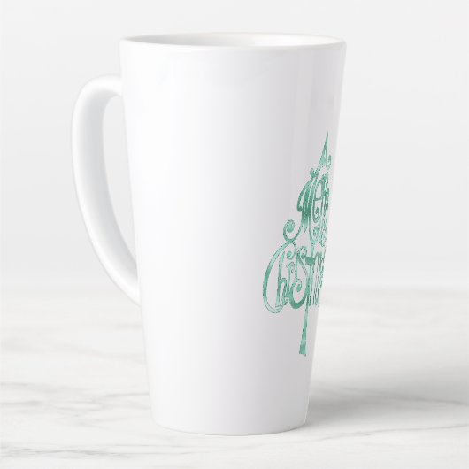 Mint Green Glam Weihnachten Milchtasse (Linke Ecke)