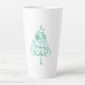 Mint Green Glam Weihnachten Milchtasse (Vorderseite)
