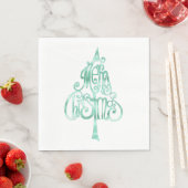 Mint Green Glam Weihnachten Serviette (Beispiel)