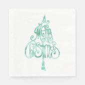 Mint Green Glam Weihnachten Serviette (Vorderseite)