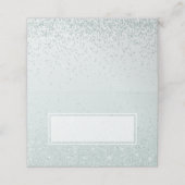 Mint Green Glittery Wedding Platzkarte (Außenseite Aufgefaltet)