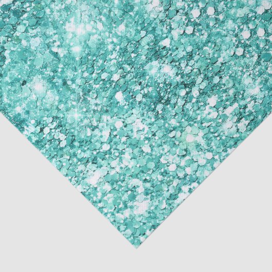 Mint Green Glitz Glitzer Seidenpapier (Detail)