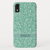 Mint Green Glitzer Case-Mate iPhone Hülle (Rückseite)