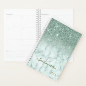 Mint Green Glitzer Ombre Marble Yeypgramm Planer (Anzeige)