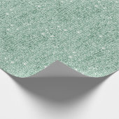 Mint Green Glitzer Sequin Dekoration Weihnachten Geschenkpapier (Ecke)