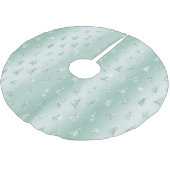 Mint Green Glitzer Sparkle Weihnachtsbaumen   Polyester Weihnachtsbaumdecke (Schrägansicht)