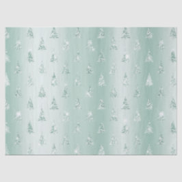 Mint Green Glitzer Sparkle Weihnachtsbaumen  Seidenpapier