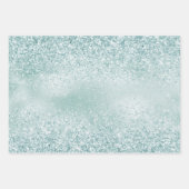 Mint Green Glitzy Glitzer          Geschenkpapier Set (Vorderseite)