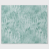 Mint Green Glitzy Zebra Print Geschenkpapier (Flach)
