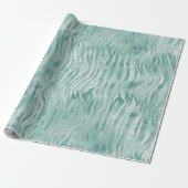 Mint Green Glitzy Zebra Print Geschenkpapier (Ungerollt)