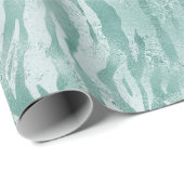 Mint Green Glitzy Zebra Print Geschenkpapier (Rolleneckpunkt)
