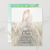 Mint Green Gold Alkohol Tinte Abstrakt Hochzeit