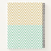 Mint Green Gold Chevron Personalized Pattern Notizblock (Rückseite)