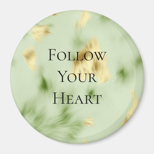 Mint Green Gold Cowhide Magnet (Vorne)