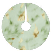 Mint Green Gold Cowhide Polyester Weihnachtsbaumdecke (Vorderseite)