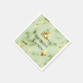 Mint Green Gold Cowhide Serviette (Ecke)