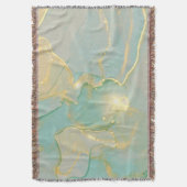 Mint Green Gold Marmor: Texturiert Decke (Vorderseite Vertikal)