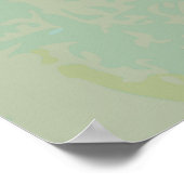 Mint Green Gold Marmor: Texturiert Poster (Ecke)