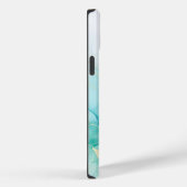 Mint Green Gold Weißmarmor Case-Mate iPhone Hülle (Rückseite / Rechts)