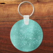 Mint Green Gold Weißmarmor Schlüsselanhänger (Rückseite)