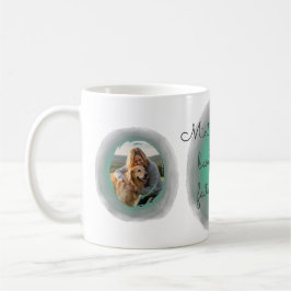 Mint Green Golden Retriever Personalized Photos Kaffeetasse