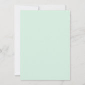 Mint Green Graceful Spring Wedding Einladung (Rückseite)