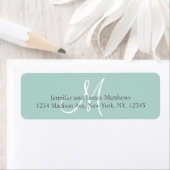 Mint Green, Gray Monogram für Hochzeiten (Insitu)