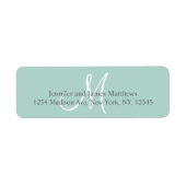 Mint Green, Gray Monogram für Hochzeiten (Vorne)