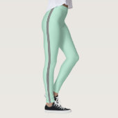 Mint Green Gray Stripe Leggings (Rechts)