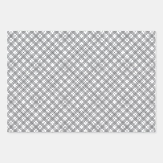 Mint Green & Grey Gingham Wrapping Paper Sheets Geschenkpapier Set (Vorderseite 3)