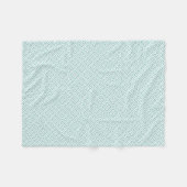 Mint Green Griechisches Schlüsselmuster Fleecedecke (Vorderseite (Horizontal))