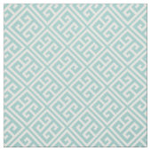 Mint Green Griechisches Schlüsselmuster Stoff (Muster)