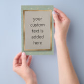 Mint Green & Imitate Gold Foil Confetti Dots Custo Flyer (Handgriff)