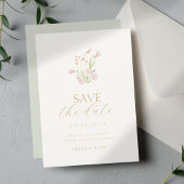 Mint Green & Ivory Wildblume Wedding Save The Date
