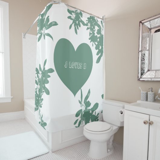 Mint Green Ivy Duschvorhang (Beispiel)