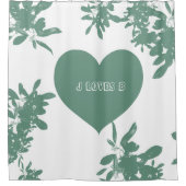 Mint Green Ivy Duschvorhang (Vorderseite)