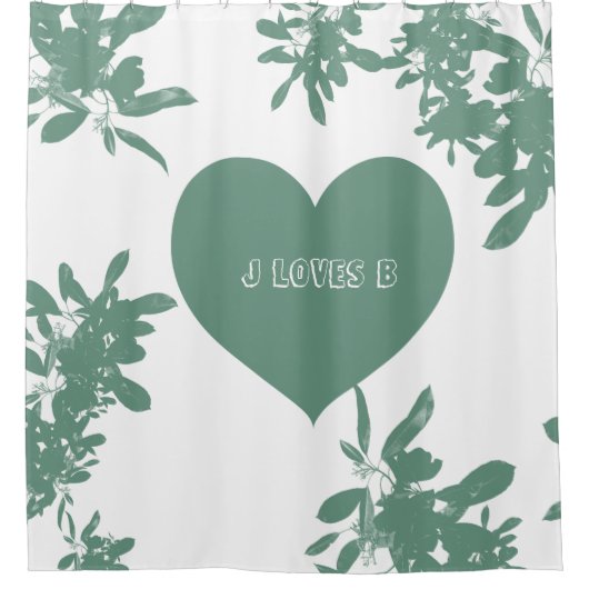 Mint Green Ivy Duschvorhang (Vorderseite)