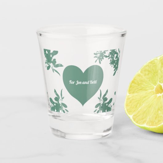 Mint Green Ivy Schnapsglas (Vorderseite)